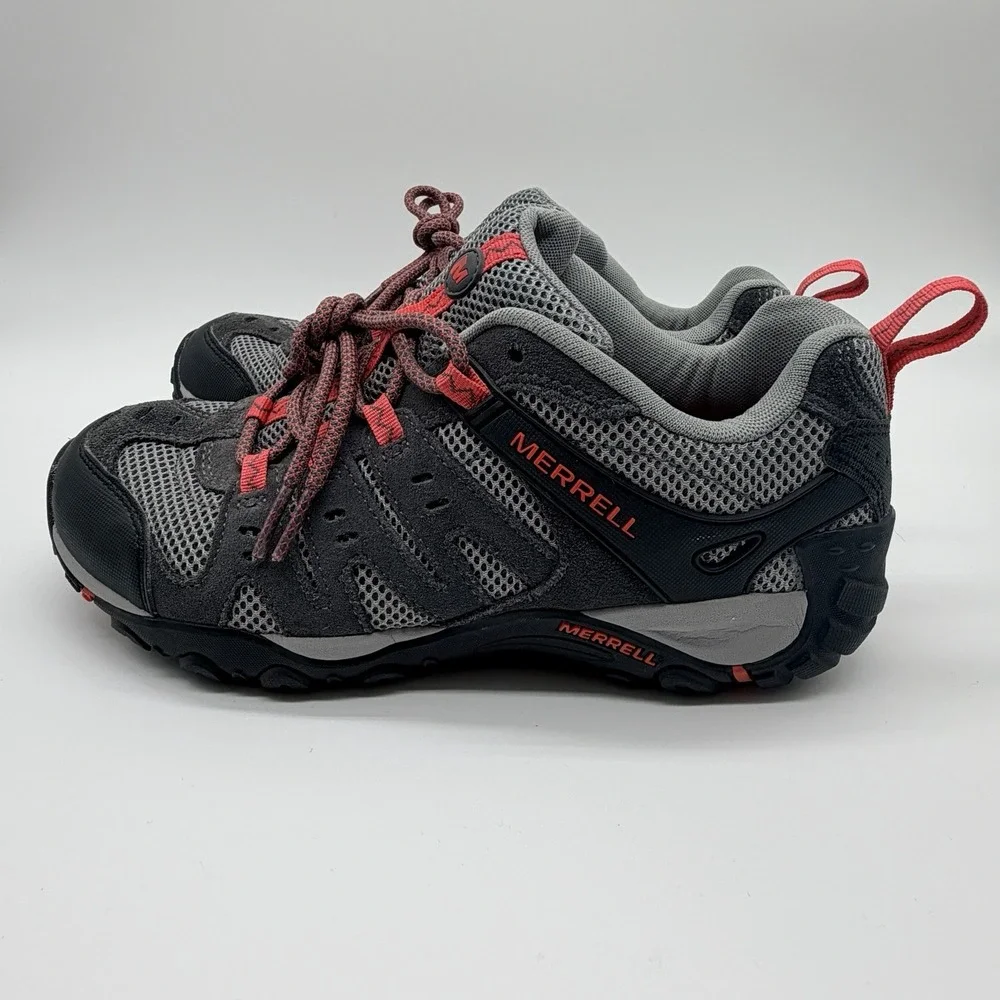 Merrell Shoes Women's 8 Red Accentor Granite ochre Hiking Camping Trail Walking